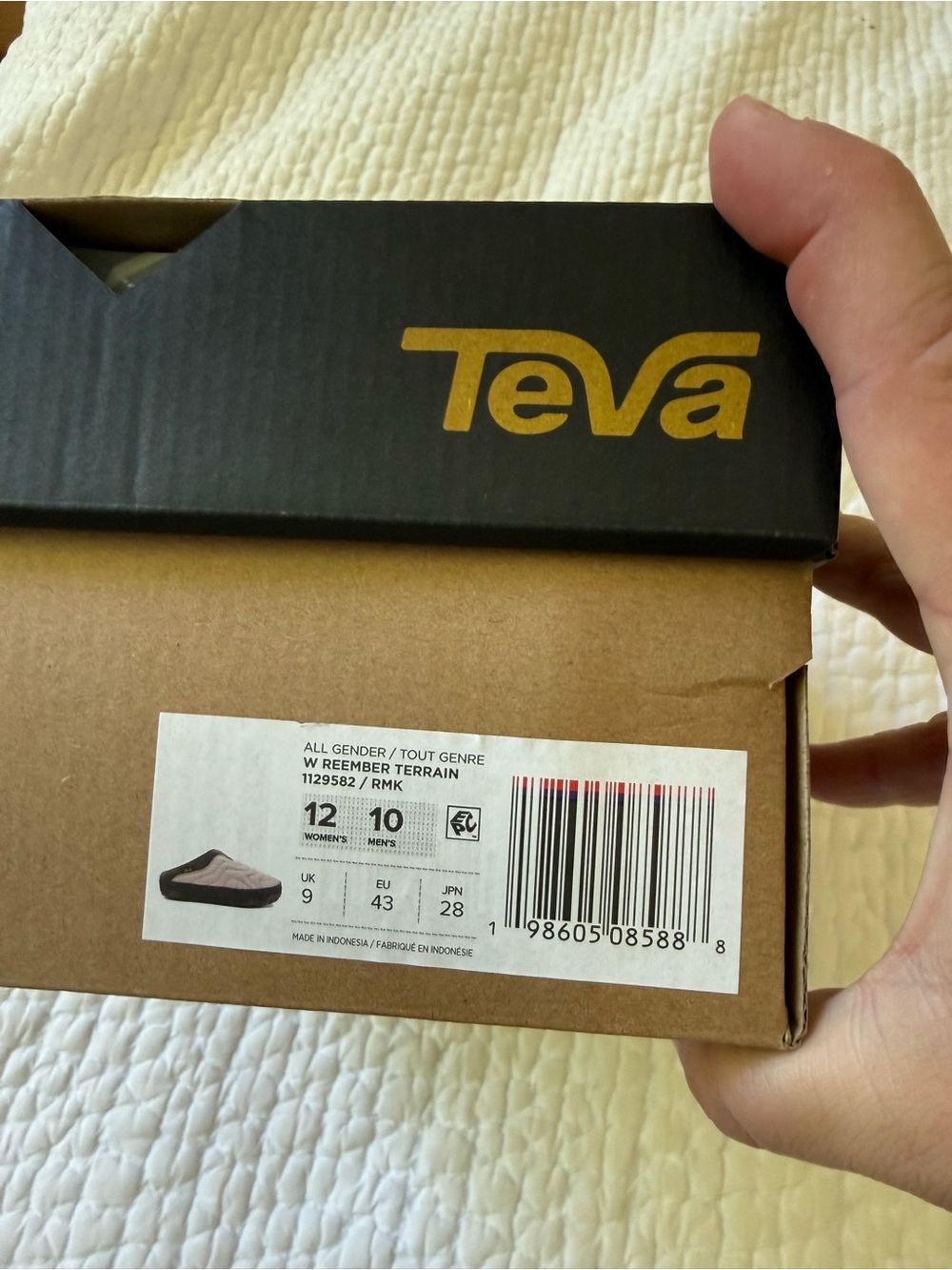 Teva Remember Terrain Slip-On - Taupe and Black Accents unisex W12 / M10 NWT